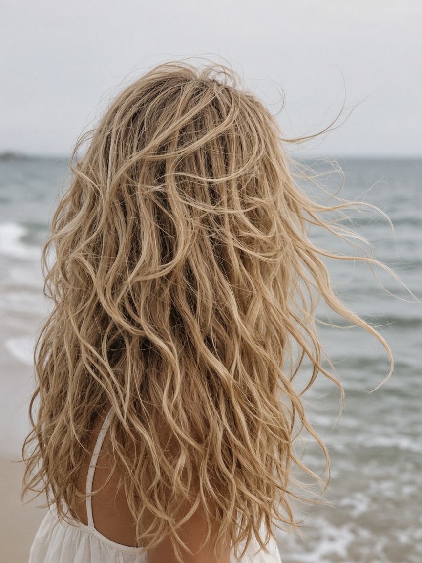 Soft blonde beach waves